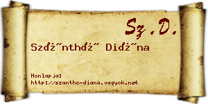 Szánthó Diána névjegykártya