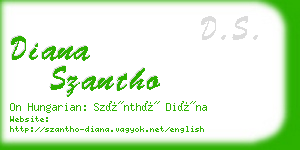 diana szantho business card